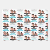 おもしろいカスタム顔写真父の日 ラッピングペーパーシート (正面2)