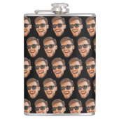 おもしろいカスタム顔写真 フラスク (正面)