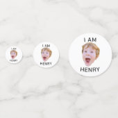 おもしろいカスタム顔紙吹雪誕生日パーティーのマッチング コンフェッティ (裏面)