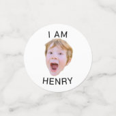 おもしろいカスタム顔紙吹雪誕生日パーティーのマッチング コンフェッティ (スモール正面)