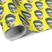 おもしろいカスタム顔 ラッピングペーパー (ロールコーナー)