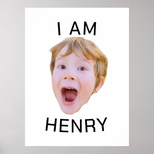 おもしろいカスタム顔 | 誕生日パーティーのマッチング ポスター (正面)