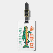 おもしろいカスタム魚釣り ラゲッジタグ (正面縦)