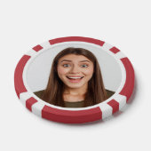 おもしろいカスタム2枚の写真イメージ結婚式パーティゲーム ポーカーチップ (シングル)