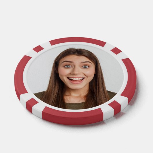 おもしろいカスタム2枚の写真イメージ結婚式パーティゲーム ポーカーチップ (シングル)