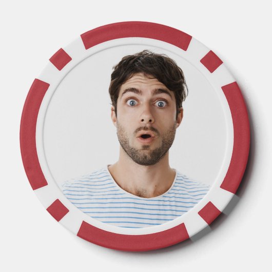 おもしろいカスタム2枚の写真イメージ結婚式パーティゲーム ポーカーチップ (裏面)