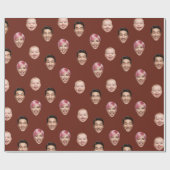 おもしろいカスタム3顔 ラッピングペーパー (フラット)