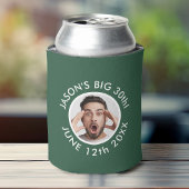 おもしろいカスタム30thポートレート2フォトバースデーパーティー 缶クーラー