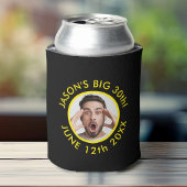 おもしろいカスタム30thポートレート2フォトバースデーパーティー 缶クーラー