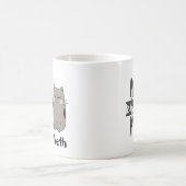 おもしろいカスタム「私の子どもの親」白黒の猫 コーヒーマグカップ (中央)