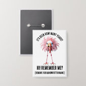 おもしろいカスタムFlamingo Flockingショッキング懇親会 缶バッジ (正面/裏面)