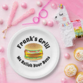 おもしろいカスタムHamburger ペーパープレート (パーティー)