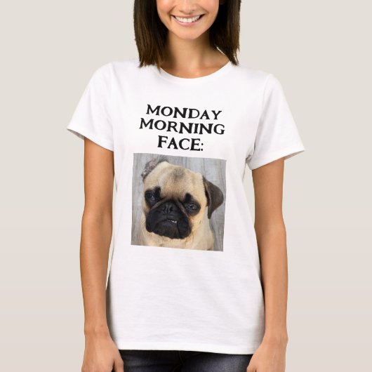 おもしろいカスタムMy Monday Morning顔写真の追加 Tシャツ (正面)