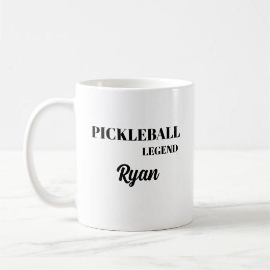 おもしろいカスタムPickleball Legend Name Gift コーヒーマグカップ (左)