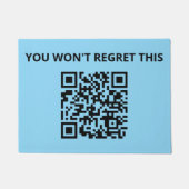 おもしろいカスタムQRコード ドアマット (正面)