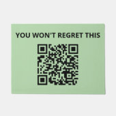 おもしろいカスタムQRコード ドアマット (正面)