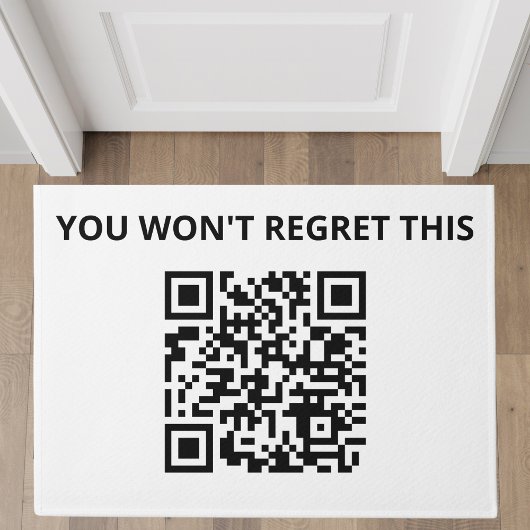 おもしろいカスタムQRコード ドアマット