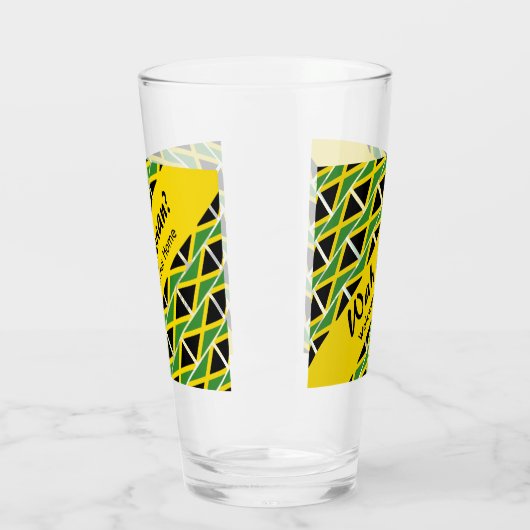 おもしろいカスタムWAH GWAANジャマイカ国旗 タンブラーグラス (左)