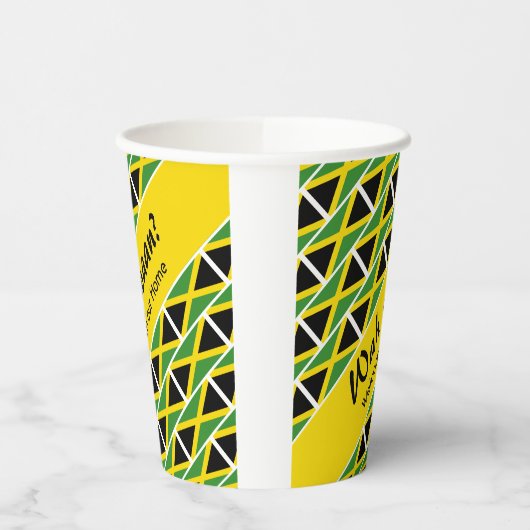 おもしろいカスタムWAH GWAANジャマイカ国旗 紙コップ (左)