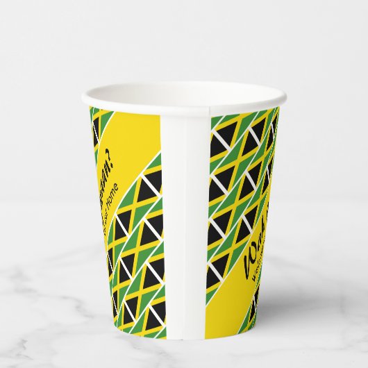 おもしろいカスタムWAH GWAANジャマイカ国旗 紙コップ (右)