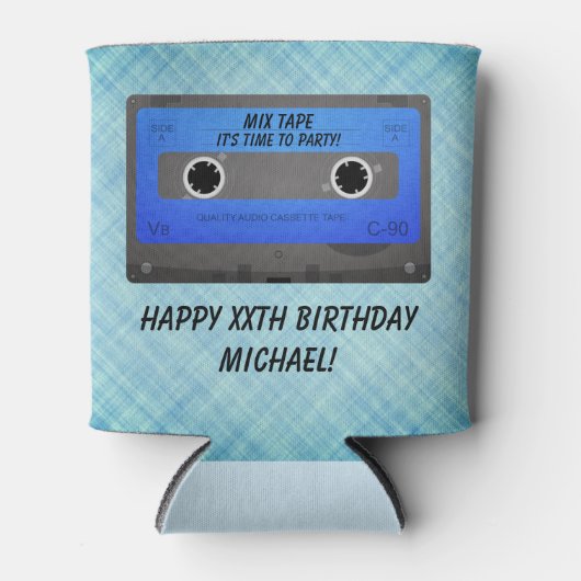 おもしろいカセットテープ誕生日パーティクーラーボックス 缶クーラー (正面)