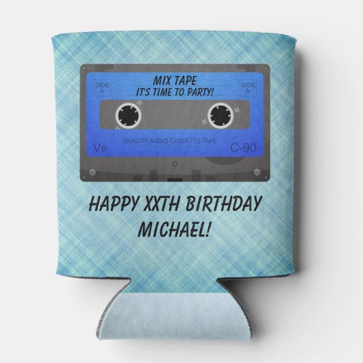 おもしろいカセットテープ誕生日パーティクーラーボックス 缶クーラー (裏面)