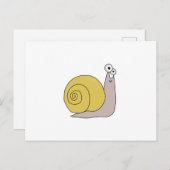おもしろいカタツムリかわいい動物愛好家 ポストカード (正面/裏面)