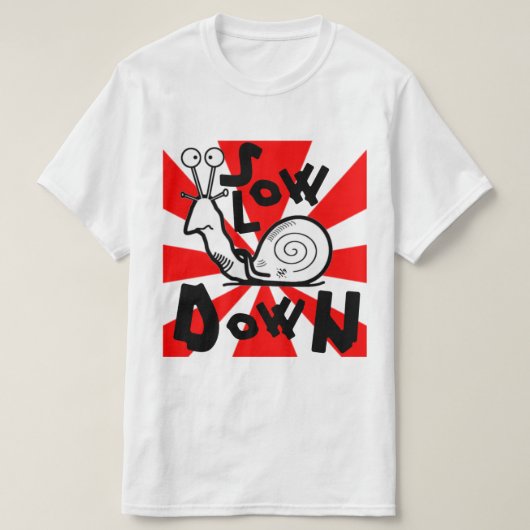おもしろいカッコいいカタツムリの漫画 Tシャツ (デザイン正面)