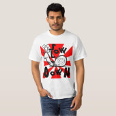 おもしろいカッコいいカタツムリの漫画 Tシャツ (正面フル)