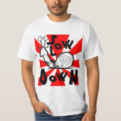 おもしろいカッコいいカタツムリの漫画 Tシャツ (正面)