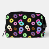 おもしろいカッコいいカラフルドーナツのパターン黒 ドップキット (裏面)