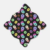 おもしろいカッコいいカラフルドーナツのパターン黒 フェイバーボックス (折り畳みなし)