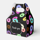 おもしろいカッコいいカラフルドーナツ模様ブラックモノグラム フェイバーボックス (裏面サイド)