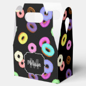 おもしろいカッコいいカラフルドーナツ模様ブラックモノグラム フェイバーボックス (オープン)