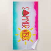 おもしろいカッコいいサマービーブズ ビーチタオル (正面)