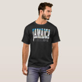 おもしろいカッコいいジャマイカクイーンズニューヨーク地下鉄マップ Tシャツ (正面フル)