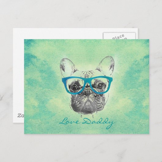 おもしろいカッコいいトレンディーフランスのヴィンテージ ポストカード (正面/裏面)