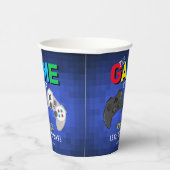 おもしろいカッコいいビデオゲーム誕生日パーティー 紙コップ (右)