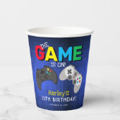 おもしろいカッコいいビデオゲーム誕生日パーティー 紙コップ (正面)