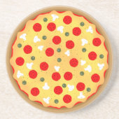 おもしろいカッコいいピッツペペローニ コースター (正面)