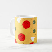 おもしろいカッコいいピッツペペローニ コーヒーマグカップ (正面左)