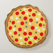 おもしろいカッコいいピッツペペローニ ラウンドクッション (裏面)