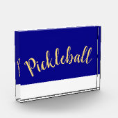 おもしろいカッコいいホワイトベースPickleballスクリプト フォトブロック (左)