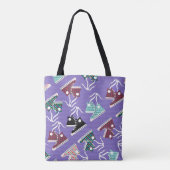 おもしろいカッコいいレトロカラフルスニーカーマンパターン トートバッグ (裏面)