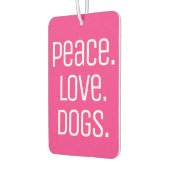 おもしろいカッコいい平和。愛.犬 | カーエアーフレッシュナー (左)