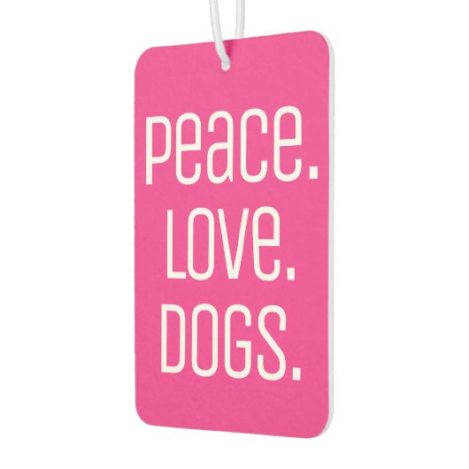 おもしろいカッコいい平和。愛.犬 | カーエアーフレッシュナー (左)