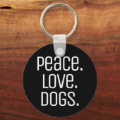 おもしろいカッコいい平和。愛.犬 | キーホルダー (正面)