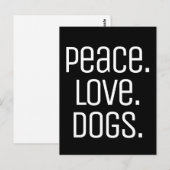 おもしろいカッコいい平和。愛.犬 | ポストカード (正面/裏面)