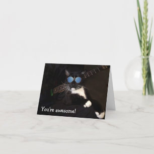 おもしろいカッコいい猫 サンキューカード