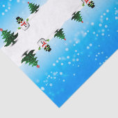 おもしろいカッコいい雪だるまスパークリスクリスマスツリーズブルー 薄葉紙 (詳細)